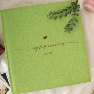 Album fotografico personalizzato per bambini ottimista, regalo fotografico, ricordo, 30 carte ecru, 60 lati, libro dei ricordi