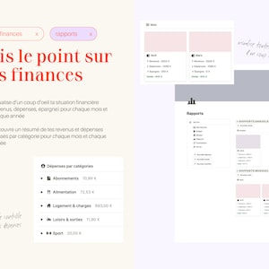 My Finances: manage your personal budget with Notion template in French image 5