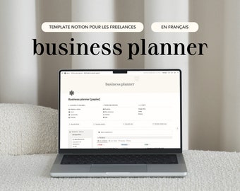 Business Planner : modèle Notion pour les freelances et micro-entreprises (en français) - Finances, social media, gestion de projets