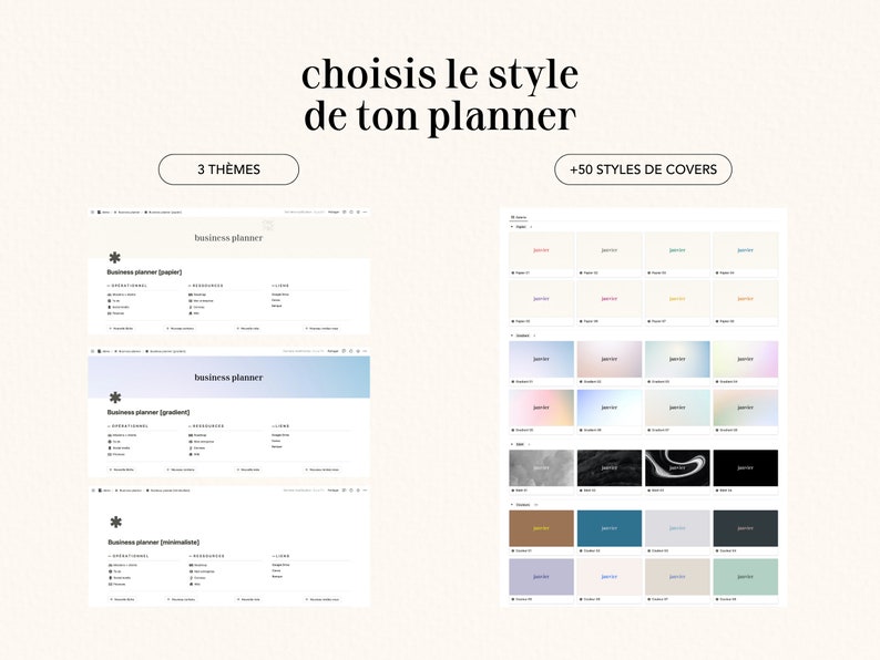 Business Planner : modèle Notion pour les freelances et micro-entreprises en français Finances, social media, gestion de projets 画像 10