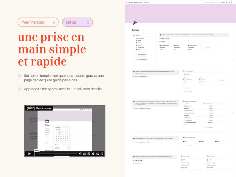 My Finances: manage your personal budget with Notion template in French image 7
