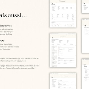 Business Planner : modèle Notion pour les freelances et micro-entreprises en français Finances, social media, gestion de projets image 7