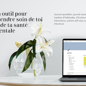 Le journal : modèle Notion en français pour prendre soin de toi et de ta santé mentale image 2