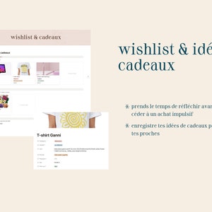 Life Planner: Notion model in French to organize your personal and professional life To do, projects, journal, meal planner, library image 7