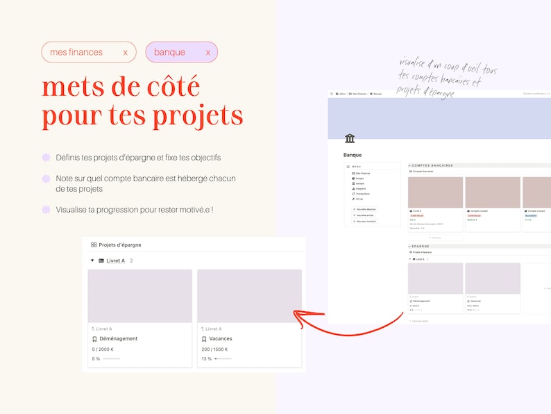My Finances: manage your personal budget with Notion template in French image 4