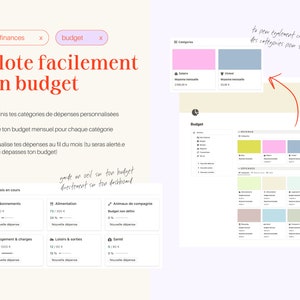 My Finances: manage your personal budget with Notion template in French image 3