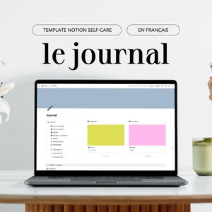 Le journal : modèle Notion en français pour prendre soin de toi et de ta santé mentale image 1