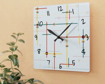 Contemporary Abstract Acrylic Wall Clock, Captivating Fusion of Time and Art, Timeless Elegance for Modern Interiors, Unique Gift Ideas