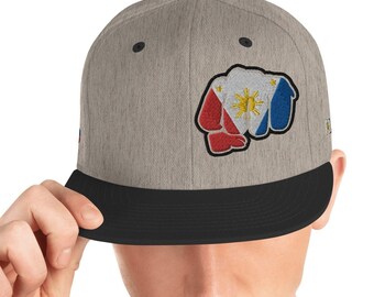 Cappello con ricamo Filippine / Cappello con bandiera filippina Fist Punch / Cappello con ricamo filippino / Cappello con ricamo Fist Punch / Regalo per filippini