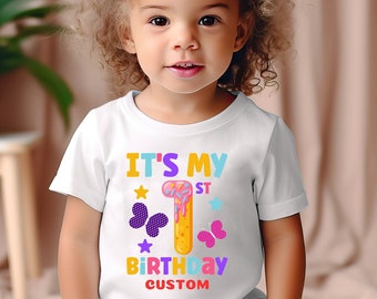 Custom Baby Birthday Shirt, Personalized First Birthday Shirt, Infant Birthday Shirt, Birthday T-Shirt,  Infant Fine Jersey Tee