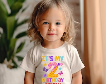 Custom Baby Birthday Shirt, Personalized Second Birthday Shirt, Infant Birthday Shirt, 2nd Birthday T-Shirt,  Infant Fine Jersey Tee