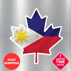 Kanada und Philippinen Flagge Auto Magnet, einzigartiges Ahornblatt Design für stolze Kanadier, Philippinen, und National Pride Displays