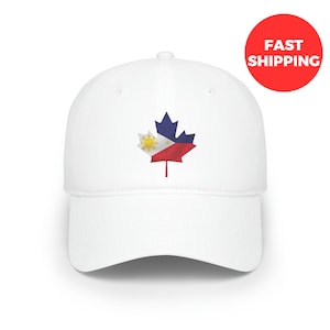 Sombrero de diseño filipino canadiense, gorra de bandera de Filipinas, diseño de sombrero filipino, regalo para filipino, sombrero de herencia filipina, sombrero de diseño de hoja de arce