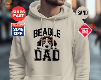Beagle Papa Hoodie, Langarm T-Shirt, T-Shirt, Hund Papa Geschenk, Beagle-Liebhaber Bekleidung, süßer Beagle Hoodie, süßer Hund Papa Hoodie, Hunderasse T-Shirt