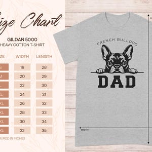 French Bulldog Dad Shirt, Gift for Dog Lovers, Cute Pet Father T-Shirt, Fun Casual Apparel, Adorable Dog Owner Present
