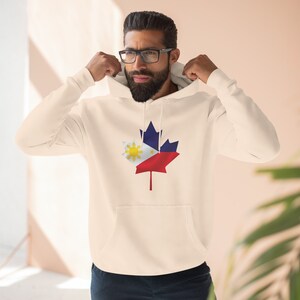 Sweat à capuche premium unisexe drapeau philippin et feuille d'érable | Sweat à capuche premium tendance philippino-canadien | Cadeau pour les Philippins | Sweat à capuche héritage philippin image 10