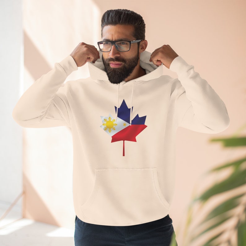 Sweat à capuche premium unisexe drapeau philippin et feuille d'érable | Sweat à capuche premium tendance philippino-canadien | Cadeau pour les Philippins | Sweat à capuche héritage philippin image 10