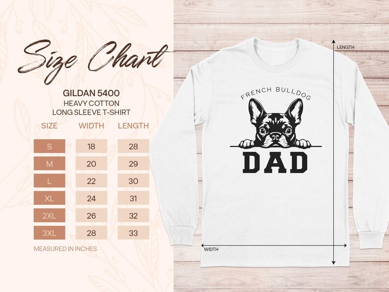 French Bulldog Dad Long Sleeve T-Shirt, Cute Frenchie Dog Lover Gift, Unisex Casual Graphic Tee, Dad Shirt for Pet Lovers