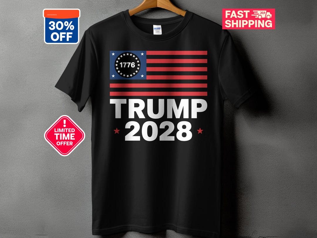 Trump 2028 T-shirts, Long Sleeve T-shirts, V-neck T-shirts