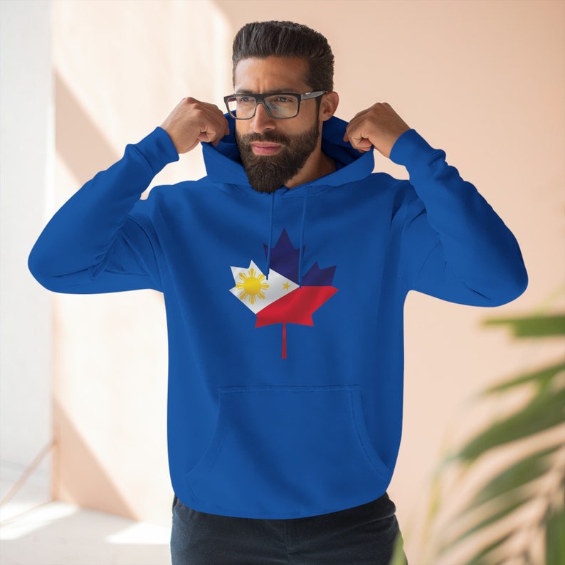 Sweat à capuche premium unisexe drapeau philippin et feuille d'érable | Sweat à capuche premium tendance philippino-canadien | Cadeau pour les Philippins | Sweat à capuche héritage philippin image 6