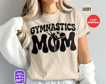 Gymnastik Mama T-Shirts, Sport Mama Shirt 2025, Comfort Farben Shirt, Mama Shirt, trendige Gymnastik Shirts, Geschenk für Gymnastik Mama 2025