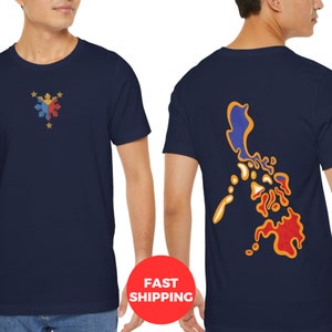Unisex Philippinen Design-Shirt, Philippinen-Flaggen-Shirt, Philippinen-Logo-Shirt, Philippinisches Design-Shirt, Philippinisches Flaggen-Shirt, Philippinische Geschenke