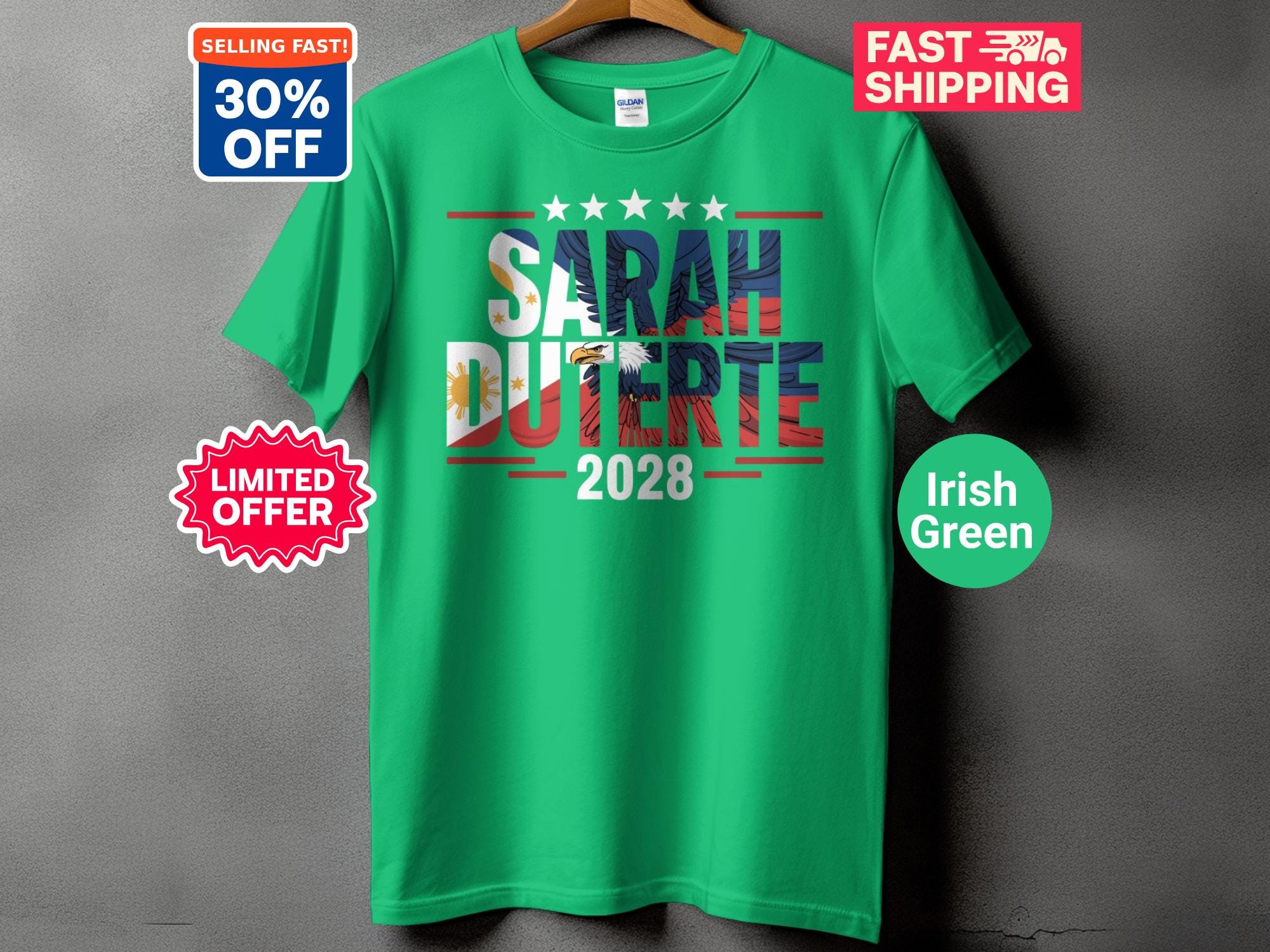 サラ・ドゥテルテ 2028 シャツ、フィリピン国旗 T シャツ、長袖 