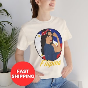 Tough Filipina Philippines Flag Shirt Jersey Short Sleeve Tee, Filipino Mom Shirt, Trendy Funny Philippines Shirt, Gift For Filipino Mom