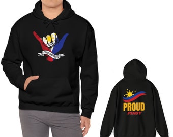 Shaka Hand Sign Hoodie, Philippines Flag On Shaka Hand Sign Hoodie, Filipino Heritage Shirt, Unisex OFW Hoodie, Filipino Design Hoodie