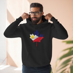 Sweat à capuche premium unisexe drapeau philippin et feuille d'érable | Sweat à capuche premium tendance philippino-canadien | Cadeau pour les Philippins | Sweat à capuche héritage philippin image 7