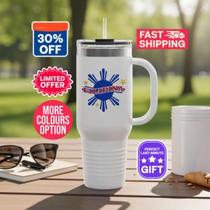 Custom Filipina Tumbler, Philippines Flag, Filipino Pride Gift, Island Girl Tumbler, Pinoy Tumbler, Filipino Tumbler, Unique Drinkware
