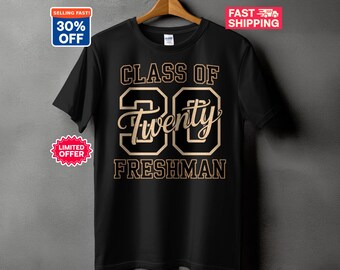 Class of 2020 Freshman T-Shirt, Retro Varsity Athletic Tee, College Gift