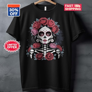 Dia De Los Muertos Shirt, Sugar Skull T-Shirt, Long Sleeve, Sweatshirt, Day of the Dead 2025, Mexican Holiday Shirt