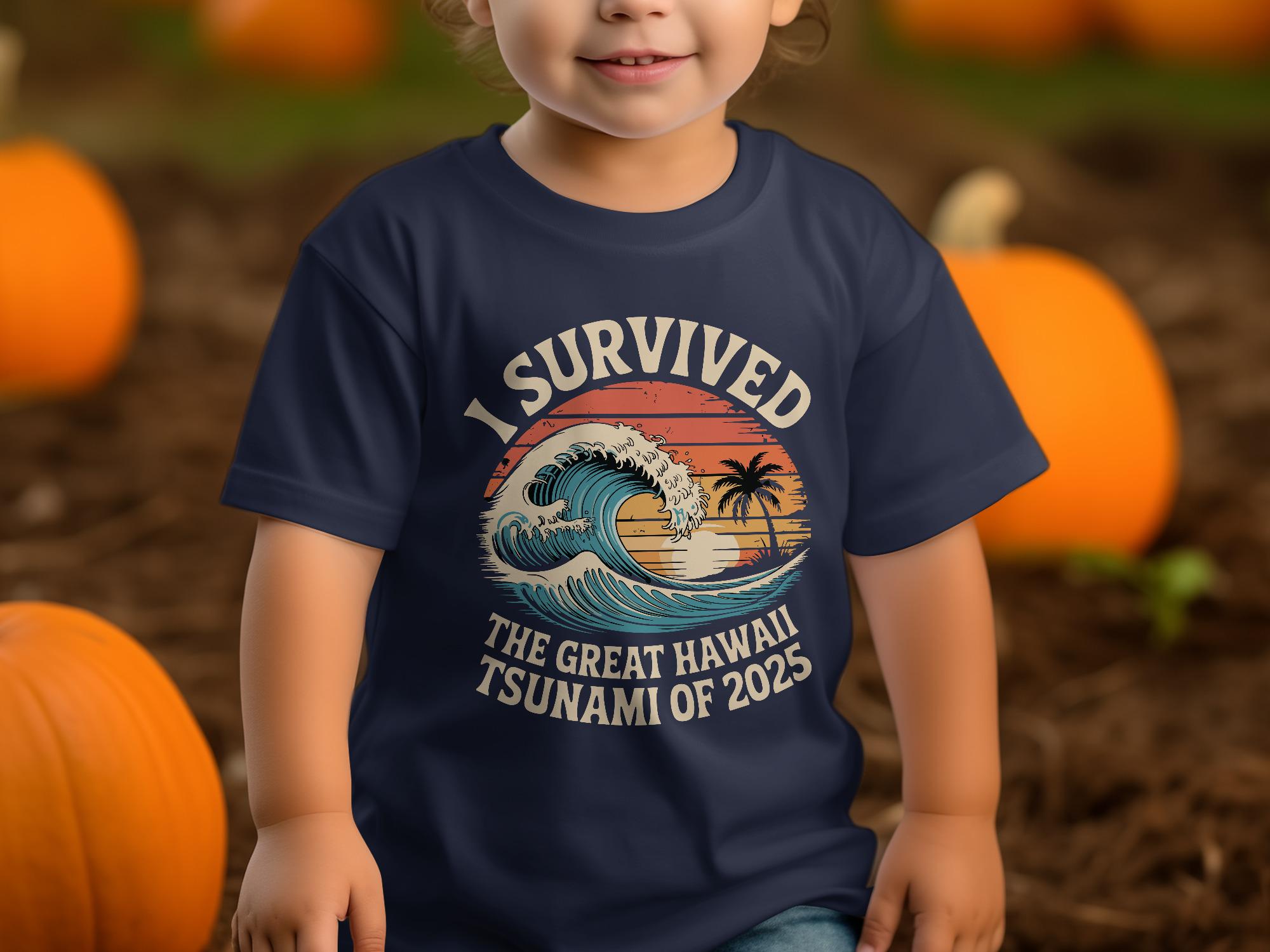 Survived Hawaii Tsunami 2025, Trendy Funny Shirt, Vacation T-shirt