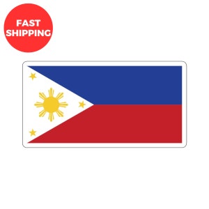 Philippines Flag Kiss-Cut Stickers, Philippines Flag Stickers, Filipino Flag Stickers, Trendy Filipino Design Stickers, Pinoy Design Sticker