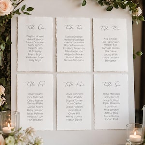 Tarjetas de distribución de mesas para bodas / Colección Amelia