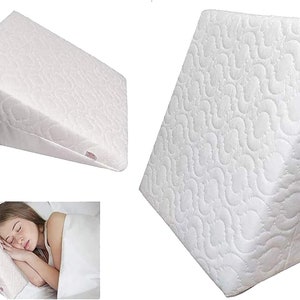 Baby Slumber UK-Made Wedge Pillow – Hybrid Foam With Removable Quilted Zip Cover