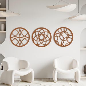 Arte mural metálico de mediados de siglo, juego de 3 carteles vintage, obra de exposición, impresión colorida para decoración del hogar, decoración de exteriores