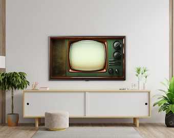Retro TV Art for Samsung Frame, Vintage Television (Digital Download) Smart TV picture