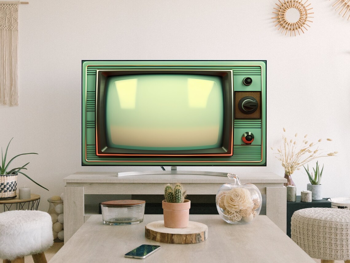 Samsung Frame TV Art, Retro Tv, Vintage Wall Art, Old Television, Frame