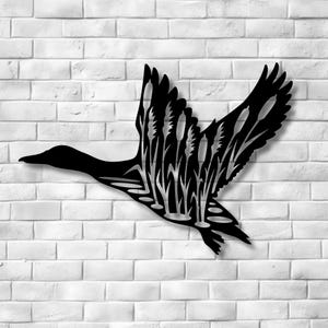 Decorazione murale in metallo a forma di anatra, decorazione minimalista a forma di uccello, sculture moderne di animali, decorazione per esterni