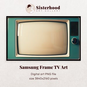 Samsung Frame TV Art, Retro Tv, Vintage Wall Art, Old Television, Frame TV Art, Samsung Art TV,  Colorful Digital Download for Samsung Frame