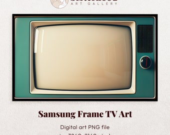 Samsung Frame TV Art, Retro Tv, Vintage Wall Art, Old Television, Frame TV Art, Samsung Art TV,  Colorful Digital Download for Samsung Frame
