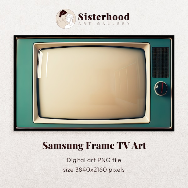 Art mural Samsung Frame, TV rétro, art mural vintage, télévision ancienne, Art TV cadre, Art TV Samsung, téléchargement numérique coloré pour cadre Samsung
