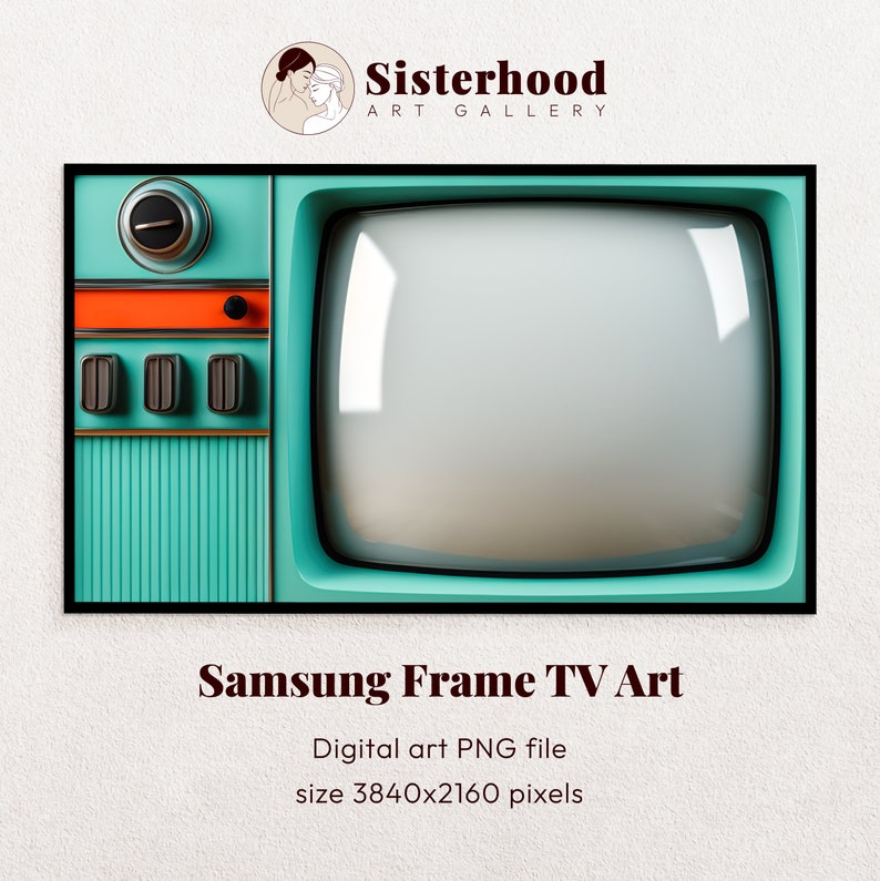 Samsung Frame TV Art, Retro Tv, Vintage Wall Art, Old Television, Frame