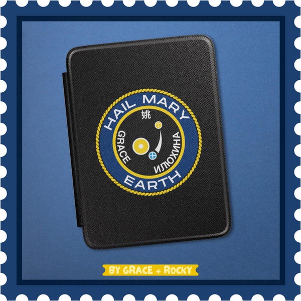 Hail Mary Mission Patch Kindle Case | PU Leather Reader Cover (7" Paperwhite)