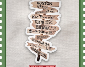 MASH 4077 Signpost Sticker ~~ TV Show Inspired Decal, Laptop Sticker, Scrapbook Decoration, Pop Culture Gift, M*A*S*H Sticker