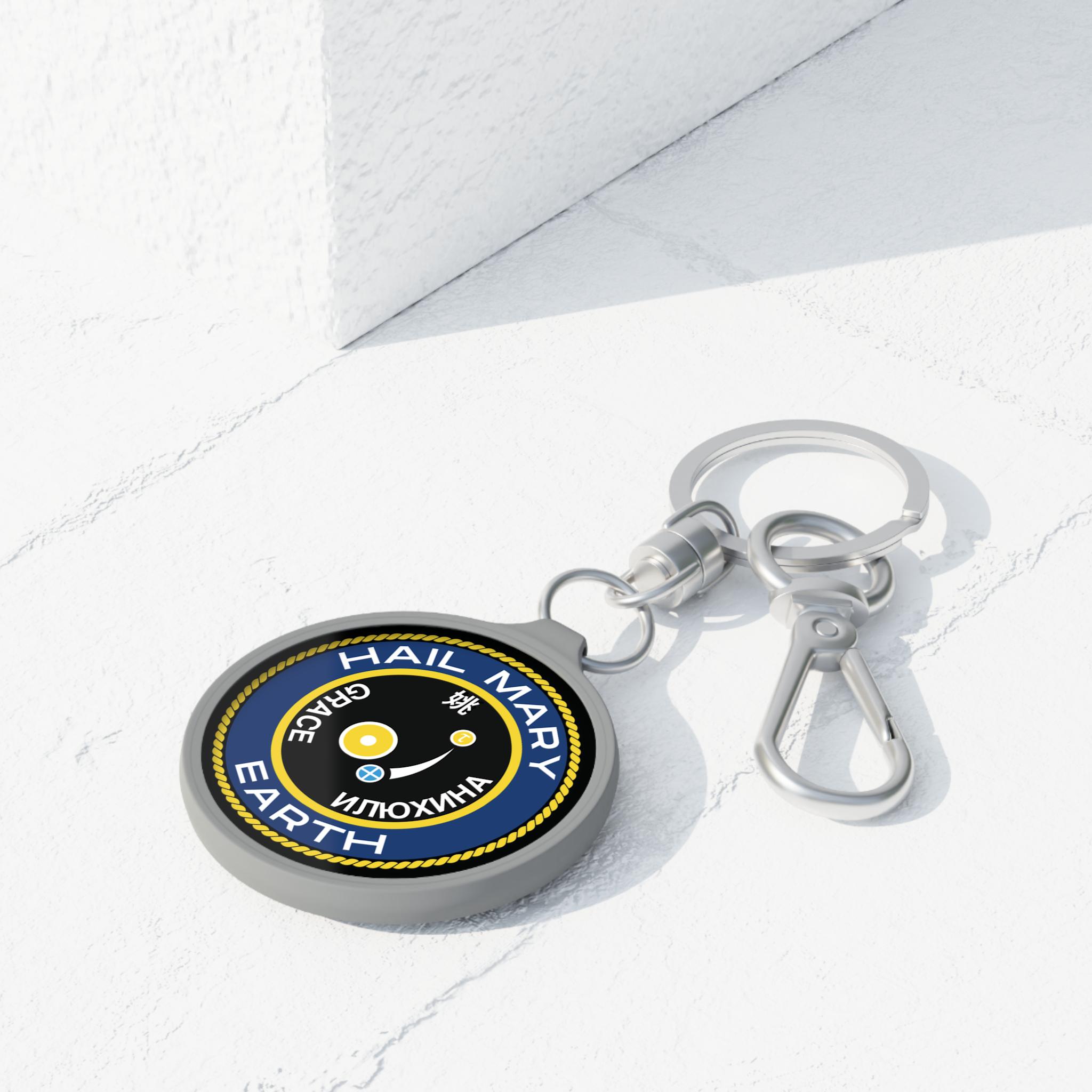 小物 Project G/R Factory Keychain Silver Hail Mary Mission Patch Keychain | Space Sci-fi Book, Andy Weir