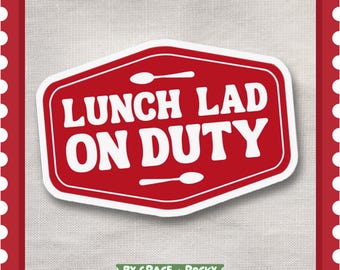 Lunch Lad Sticker ~~ Dimension 20 Dropout Sticker, Gilear Faeth Fantasy High, D&D Dungeon Master Gift, Laptop Decal, Water Bottle Sticker