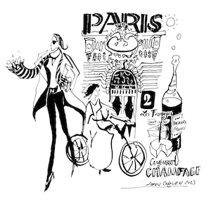Afternoon in Paris. Parisian Print, Paris Lifestyle, Paris Woman, Paris Cityscape, French Woman, French Art, Paris Art